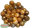 20mm Gold Mixed Bubblegum Beads 52pc