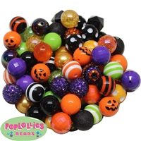 120pc Halloween Themed Mixed Bubblegum Beads