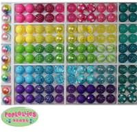 10pc Jewel Toned Themed Mixed Bubblegum Beads