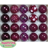 20mm Maroon Burgundy Mixed Styles Acrylic Bubblegum Bead