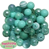 20mm Mint Mixed Bubblegum Beads 52pc