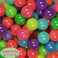 50 Qty 20mm Beads - Pastel Mixed Beads, Bubblegum Beads - Acrylic Beads -  #34