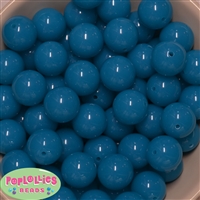 20mm Neon Blue Jelly Style Acrylic Bubblegum Beads Bulk