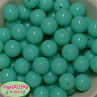 20mm Neon Mint Jelly Style Acrylic Bubblegum Beads