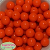 20mm Neon Orange Jelly Style Acrylic Bubblegum Beads