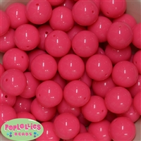 20mm Neon Pink Jelly Style Acrylic Bubblegum Beads Bulk