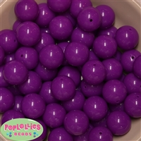 20mm Neon Purple Jelly Style Acrylic Bubblegum Beads