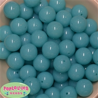 20mm Neon Sky Blue Jelly Style Acrylic Bubblegum Beads