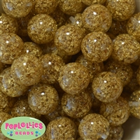 20mm Gold Nugget Bubblegum Beads