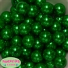 20mm Christmas Green Faux Pearl Acrylic Bubblegum Beads