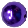 20mm Dark Purple Faux Pearl Acrylic Bubblegum Beads