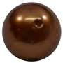 20mm Honey Brown Faux Acrylic Pearl Bubblegum Beads