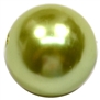20mm Light Olive Green Faux Acrylic Pearl Bubblegum Beads
