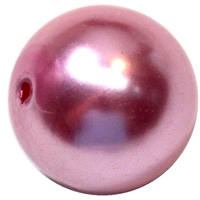 20mm Mauve Pink Faux Acrylic Pearl Bubblegum Beads
