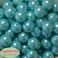 20mm Sky Blue Faux Acrylic Pearl Bubblegum Beads