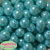 20mm Sky Blue Faux Acrylic Pearl Bubblegum Beads Bulk