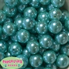 20mm Turquoise Faux Acrylic Pearl Bubblegum Beads Bulk