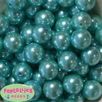 20mm Turquoise Faux Acrylic Pearl Bubblegum Beads Bulk