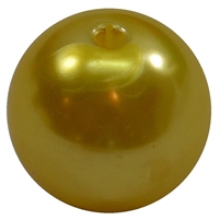 20mm Yellow Faux Acrylic Pearl Bubblegum Beads