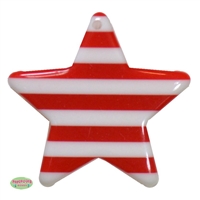 Red Stripe Acrylic Star Pendant