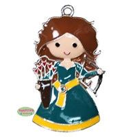 Merida Inspired Archery Princess Enamel Pendant