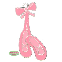 Enamel Pink Ballet Shoes Pendant