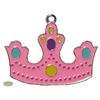 Pink Enamel Jewel Crown Pendant