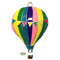 Enamel Hot Air Balloon Pendant 47mm x 33mm