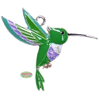 Enamel Hummingbird Pendant