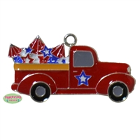 Nostalgic truck filled with fireworks Truck Pendant   55mm x 35mm (approx 1.3"