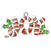 JOY Candy Cane Enamel Pendant