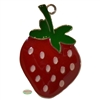 Strawberry Enamel Pendant 48mm x 33mm