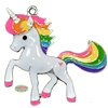 Enamel Rainbow Pony Pendant 46mm x 35mm