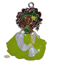 Princess Tiana Enamel Pendant 52mm x 25mm