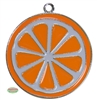 Orange Slice Rhinestone Pendant 38mm