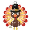 Thanksgiving Turkey Enamel Pendant