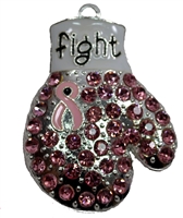 Fight Cancer Rhinestone Pendant