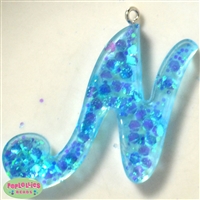 Handmade Monogram Resin N Pendant