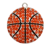 Rhinestone Basketball Pendant 45mm