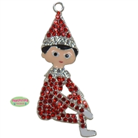 Rhinestone Elf on the Shelf Pendant