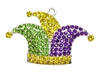 Mardi Gras Jester Hat Rhinestone Pendant