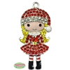 Rhinestone Little Miss Santa Claus Pendant