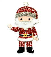 Christmas Santa Claus Rhinestone Pendant