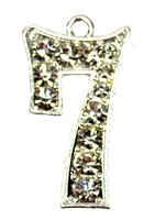 Seven 7 Rhinestone Age Pendant