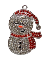 Snowman Rhinestone Pendant