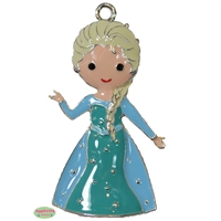 Ice Princess Inspired Elsa Enamel Pendant