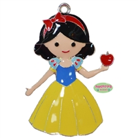 Princess Snow White Enamel Pendant