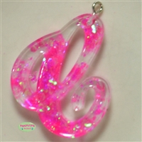 Handmade Monogram Resin C Pendant