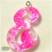 Handmade Monogram Resin E Pendant