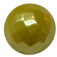 20mm Yellow Facet Acrylic Pearl Bubblegum Beads